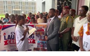 Marieya F. Chea, a child of the YMCA Children Vacation Sports Program (CVSP) reads the petition